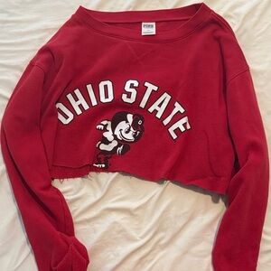 PINK Victoria's Secret Red Ohio State Crop Top